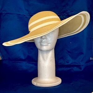 Coolibar Boca Raton Wide Brim Fashion Sun Hat Natural. OS. NWT. UPF 50+